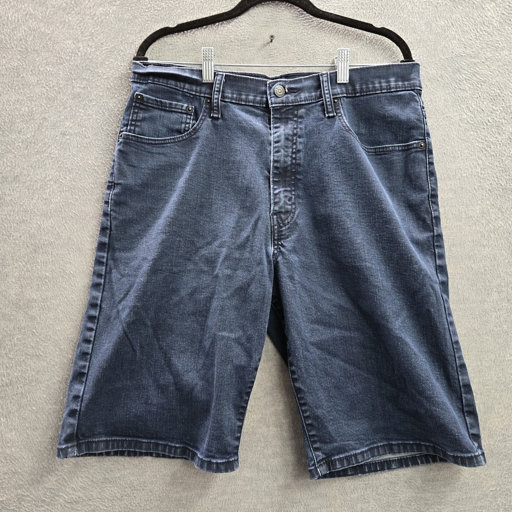 Levi's 569 Men Shorts 34 Blue Denim Bermuda 11" Inseam